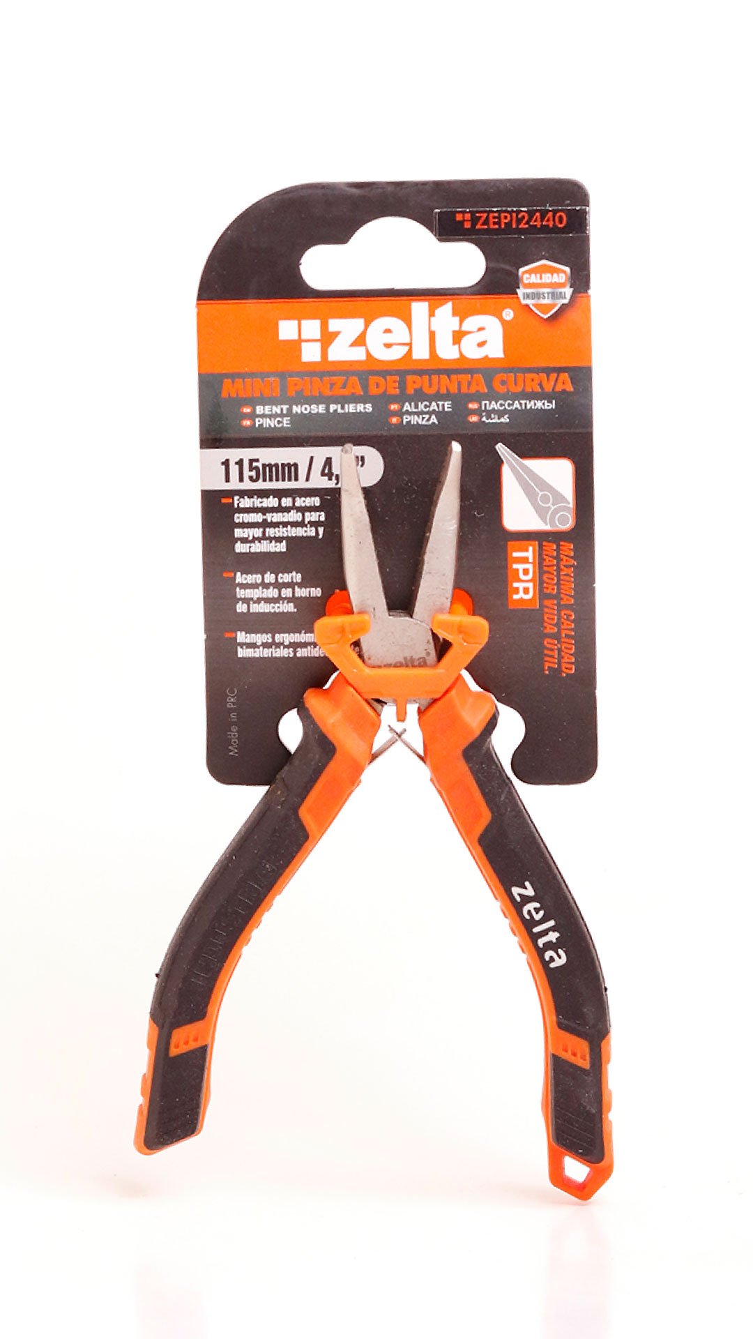 Mini Pinza de Punta Curva Industrial